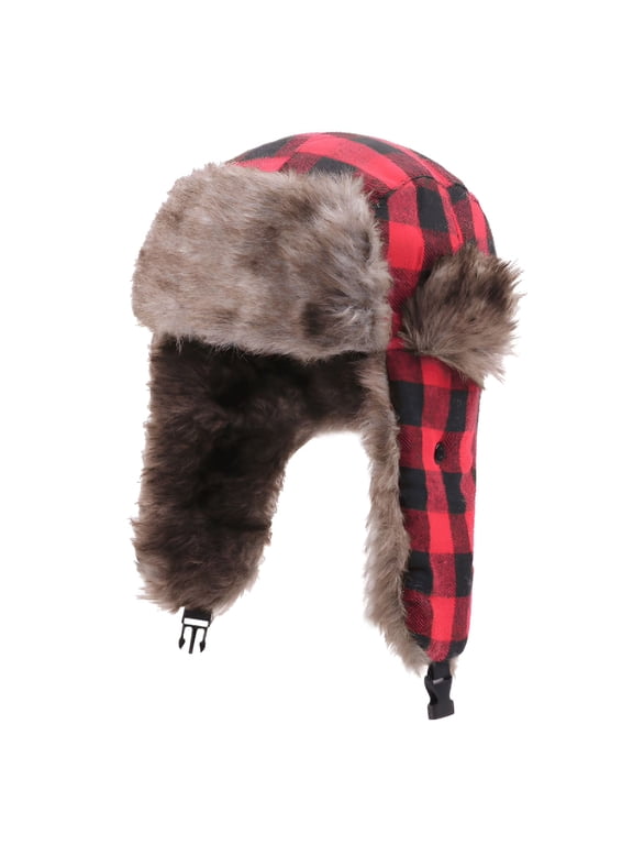 Winter Trapper Hat - Russian Ushanka Trooper Aviator Hats for Men & Women - Snow Eskimo Hat with Ear Flaps for Cold Weather