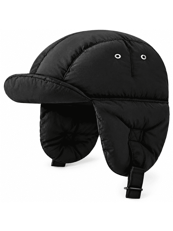 Winter Warm Down Trapper Hat with Ear Flaps, Lightweight Aviator Hat for Women and Girls, Aviator Hat Adult