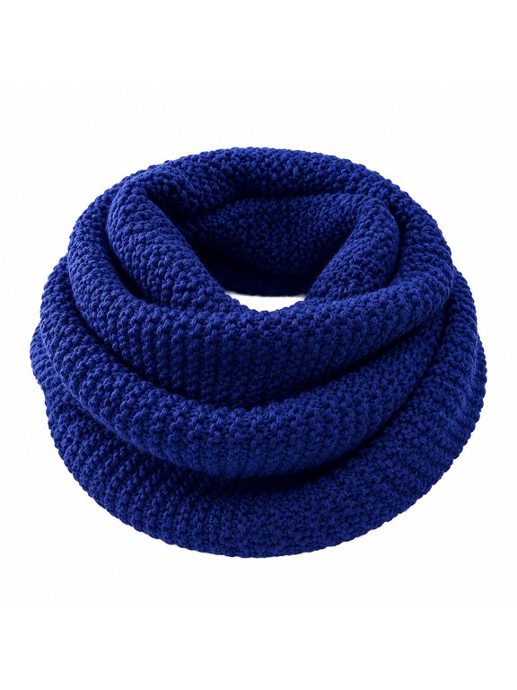 Women Winter Solid Color Warm Circle Infinity Knitting Cowl Neck Scarf