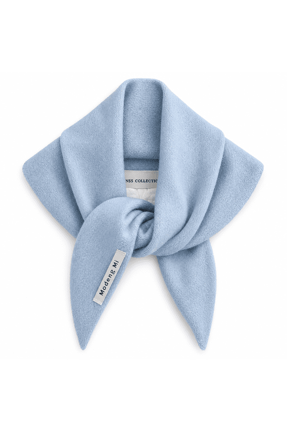 Wool Knitted Triangular Scarf Warm Shawl Triangle Knit Scarves Winter