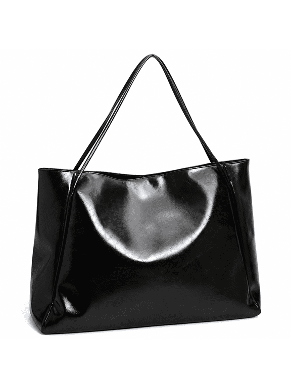 Work Bags for Women,Hidden Magnetic Closure Work Tote,Sleek Secure Design Womens Work Bag,Black