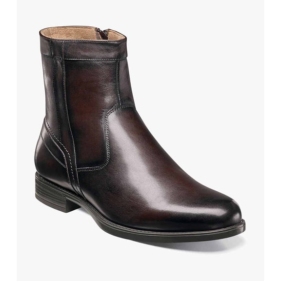 Florsheim Midtown Plain Toe Men's Zipper Boot, Brown, 10.5 D