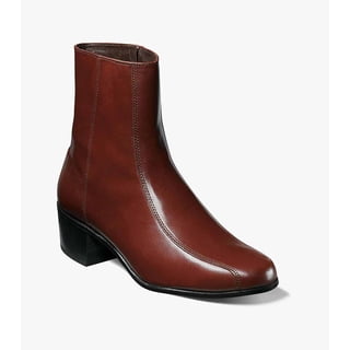 Florsheim Duke Bike Toe Men's Zipper Boot, Cognac, 9 3E
