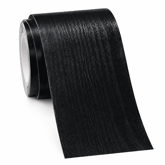 FLORVIX 27Ft Black Border Peel and Stick Black Wood Grain Wallpaper Border Removable Waterproof Bathroom Mirror Frame Sticker Mirror Frame Border(Black,2Inch X 27Ft)