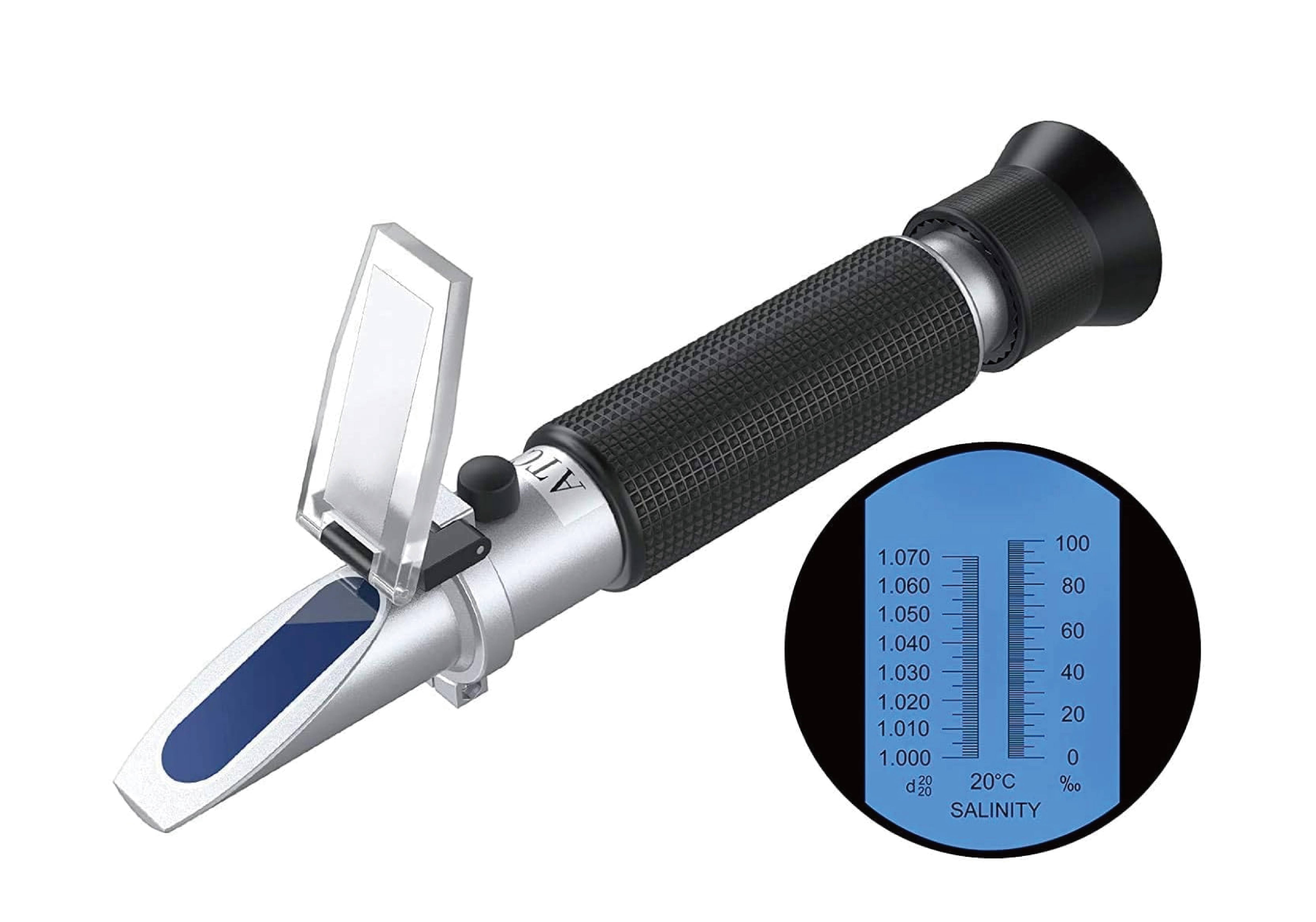 FLOSGSAI Salinometers,Salinity Refractometer for Seawater and Marine ...