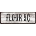 thumbnail image 1 of FLOUR 5Â¢ Ship Lap Look Country Chic 6x18 Metal Sign Wall Decor 206180044036, 1 of 1