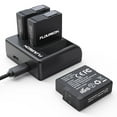 thumbnail image 1 of FLOUREON Camera Battery Charger with Three 1295mAh/3.85V Replacement GoPro 5 Batteries for GoPro Hero 5/6/7 Black, GoPro Hero 2018 and More, 1 of 7