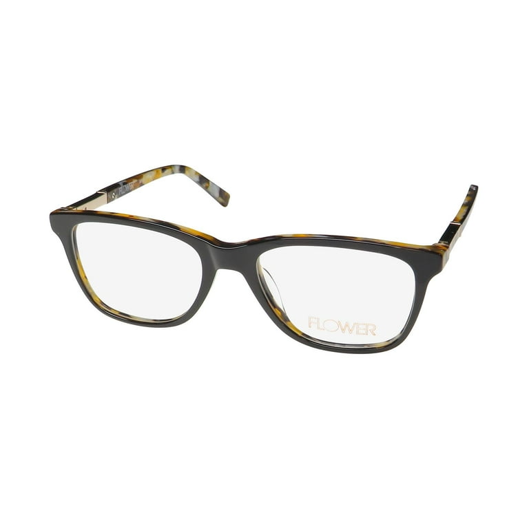 FLOWER 6015 CLASSIC SHAPE PREMIUM ACETATE PLASTIC WOMENS EYEGLASS FRAME GLASSES