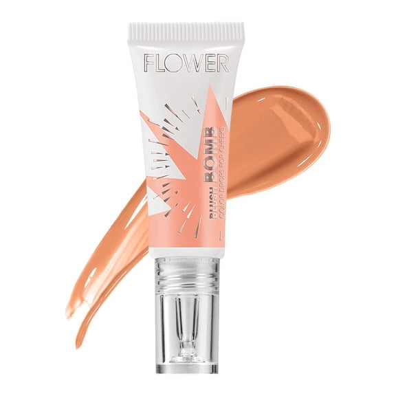 FLOWER BEAUTY Blush Bomb Color Drops for Cheeks | Liquid Gel Cream Blusher Makeup | Multiple Beauty Awards | Lightweight Radiance (Nectar) (Pack of 3)