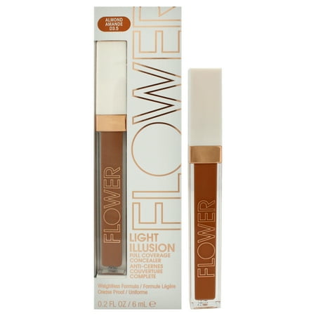 Flower Beauty Light Illusion Full Coverage Concealer - D3.5 Almond , 0.2 oz Concealer