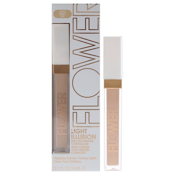 Flower Beauty Light Illusion Full Coverage Concealer - M0 Sand , 0.2 oz Concealer