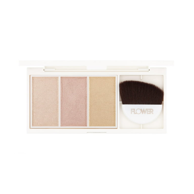 FLOWER Beauty Shimmer Strobe Highlighting Palette Champagne