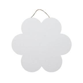 Hello Hobby White Flower-Shaped Canvas Board for Artistic Projects