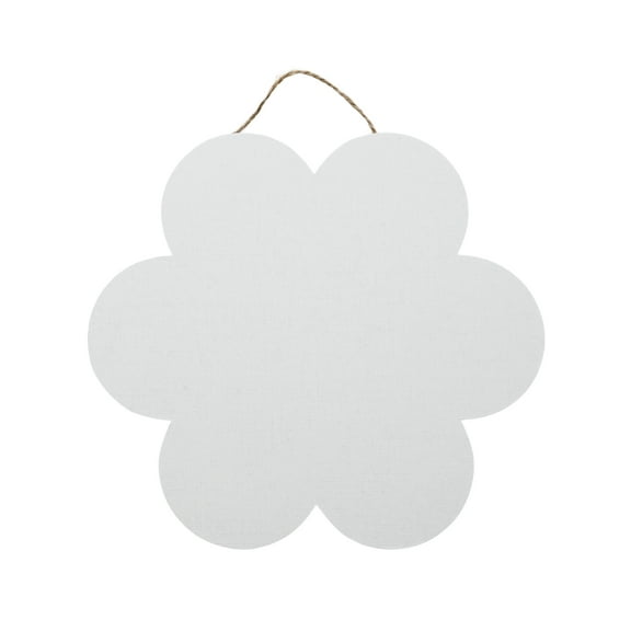 Hello Hobby White Flower-Shaped Canvas Board for Artistic Projects