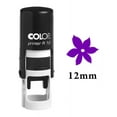 thumbnail image 1 of FLOWER DESIGN Self Inking Mini Rubber Stamp Colop Round Decorative Teachers Stamps 12mm, 1 of 1