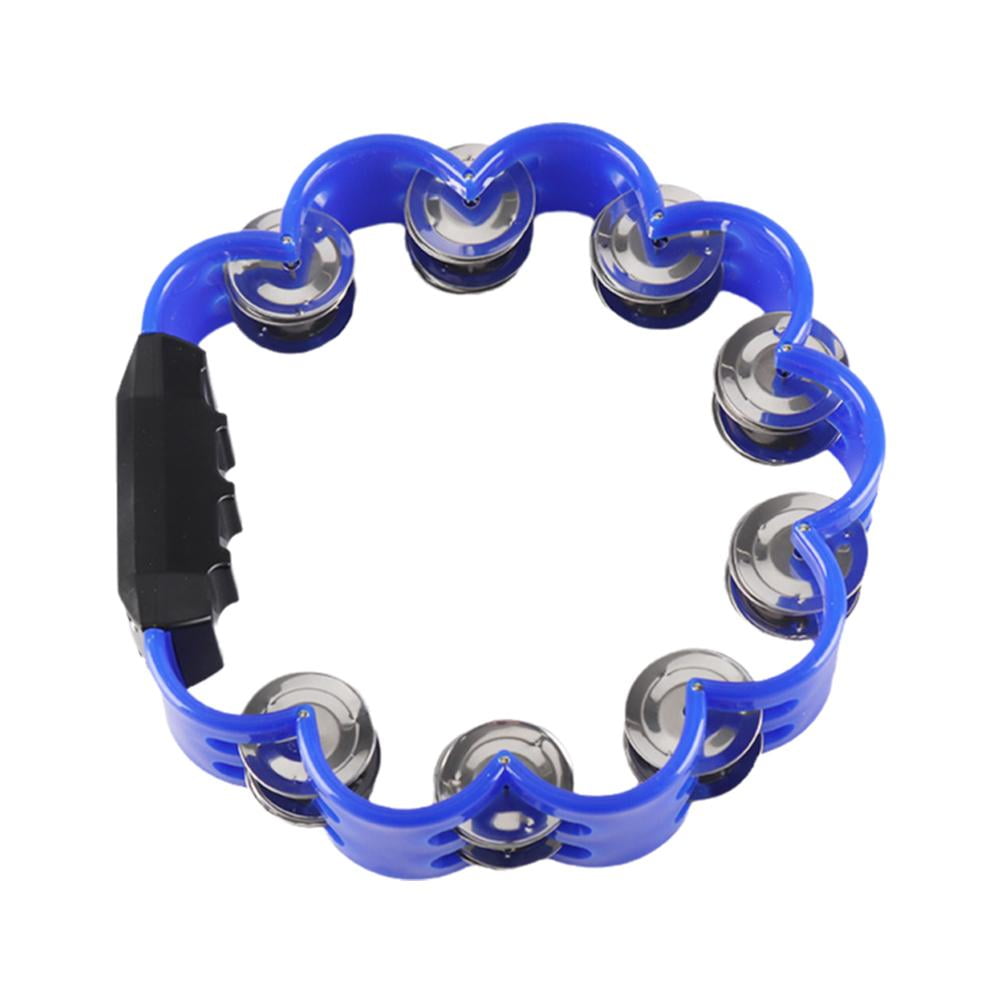 FLOWER SHAPED TAMBOURINE percussion tamborine drum hand plastic jingles