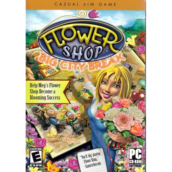 Flower Shop Big City Break PC Sim Game - Help Meg's Flower Shop Become a Success