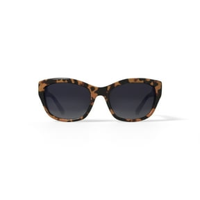 FLOWER Women's Rx'able Polarized Fashion Sunglasses, FLR1007P - Chloe, Tortoise, 53-16-140, with Case