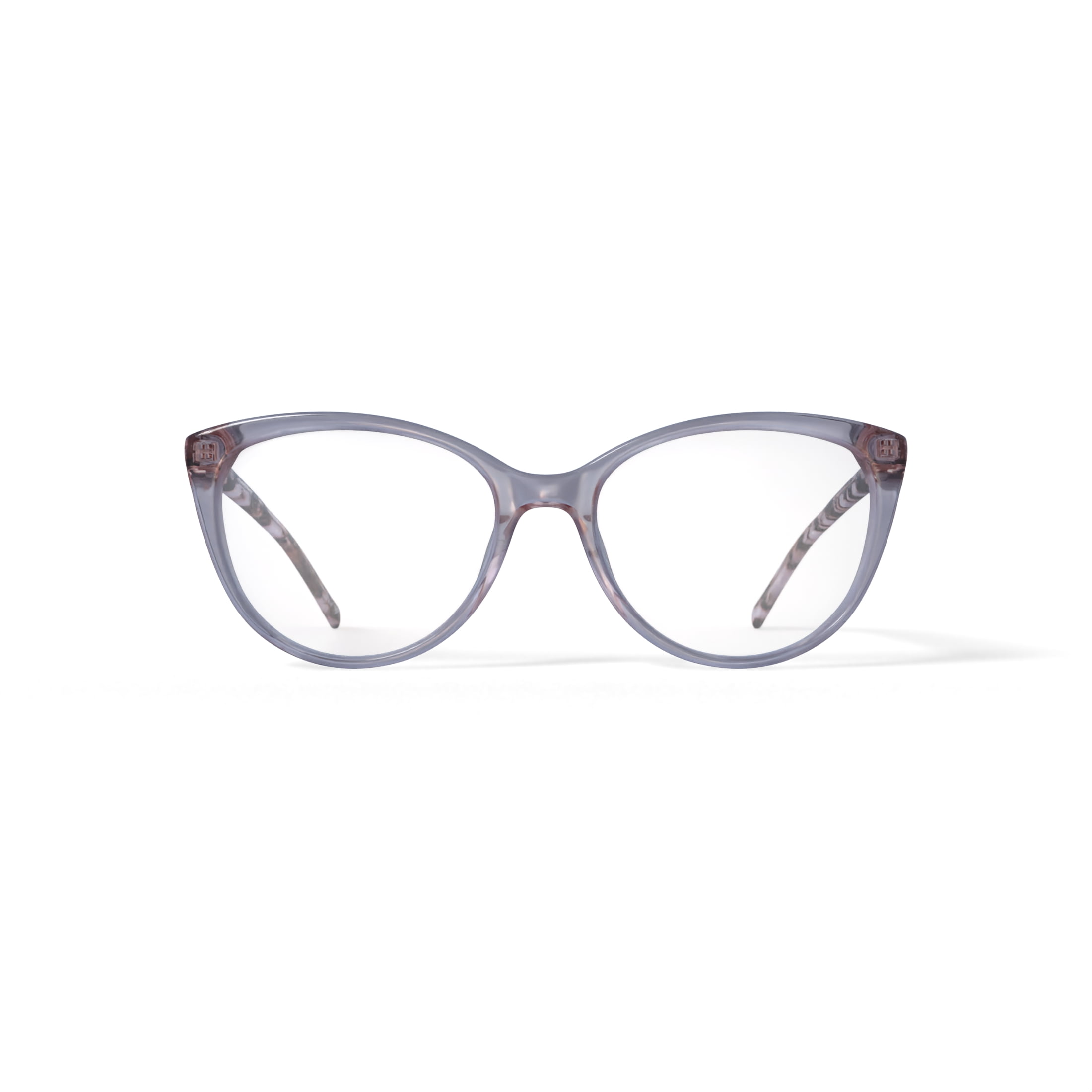 Flower Women's Rose Prescription Eyeglasses with Case, Nude Crystal