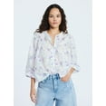 thumbnail image 1 of Scoop Women's Flowy Cotton Blouse with Long Sleeves, Sizes XS-XXL, 1 of 5