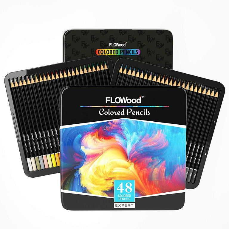 FLOWood 48 Count Premium Color Pencils, Art Supplies for Kids & Adults  Drawing Sketching Crafting 