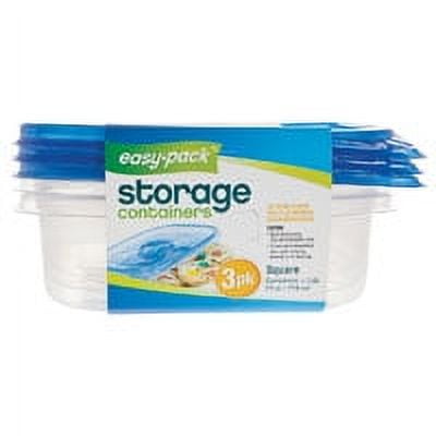 FLP Easy Pack 8058 Microwaveable Square Storage Container, 25 oz, Plastic