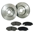 thumbnail image 1 of FLPX 281.5mm Front Drilled Slotted Brake Rotor & Pads fit Acura OE Quality, 1 of 2