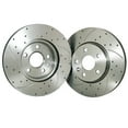 thumbnail image 1 of FLPX Front Proformance Drilled Slotted Brake Rotor Fit Chevrolet GMC OE Quality, 1 of 2