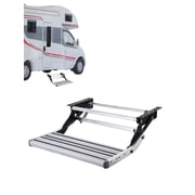 FLROHA 19.72 RV Step Stool, RV Camper Steps Compact One-Hand Expand or Collapse Manual Drop Down 2 Steps Metal Solid RV Stairs for Travel Camping Trailers, 330 lbs