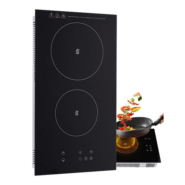FLROHA Double Induction Cooktop 110V Vertical Electric Stove Top
