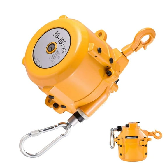 FLROHA Heavy Duty Retractable Lanyard Portable Tool Hanger Safety Harness Lanyard Adjustable Cable Stopper Wire Rope Hangings 80-100kg Spring Balancer with Steel Cable for Automotive Molds and robust