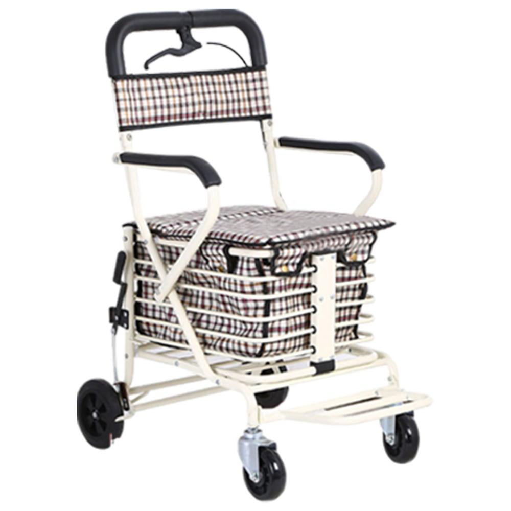 FLROHA Rollator Walker with Seat Rollator Walker Senior Walker Adult