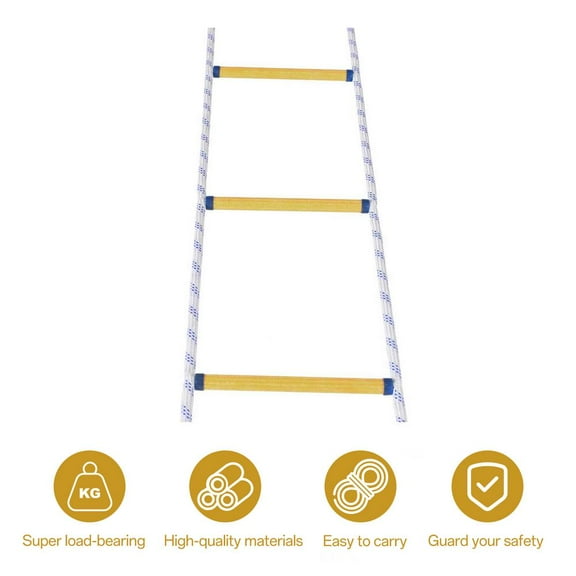 FLROHA Rope Ladders for Fire Safety 20 Meters Fire Escape Ladder with 300Kg Bearing Load Lightweight Space Saving Ladder High-Strength Safety Ladder for Outdoor Adventure frugal
