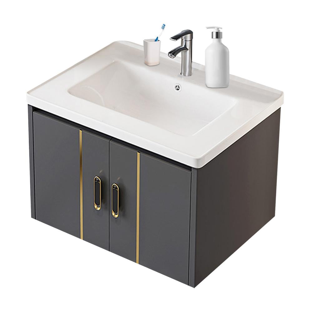 FLROHA Wall Mount Bathroom Vanities 24 Inches Wall Mounted Vanity ...