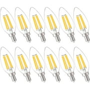 FLSNT 100W Equivalent Candelabra LED Bulbs 5000K Daylight, Dimmable LED Chandelier Light Bulbs for Dining Room, Living Room, Porch, 800LM, E12 Base, 12 Pack