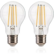 FLSNT 2 Pack Dusk to Dawn Outdoor Sensor A19 LED Edison Bulbs,7W (60W Eqv.), 800LM,Vintage Filament E26 Base, Auto On/Off Photocell Automatic for Energy-Efficient Outdoor Lighting, 2700K Soft White