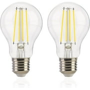 FLSNT Dusk to Dawn Outdoor Sensor A19 LED Light Bulb, 5000K Daylight, 7W (60W Eqv.), 800LM, Vintage Filament E26 Base,Auto On/Off Photocell Automatic for Energy-Efficient Outdoor Lighting, 2 Pack