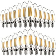 FLSNT LED 24W (60W Equivalent) Soft White Light Bulbs, Dimmable (24 Pack)
