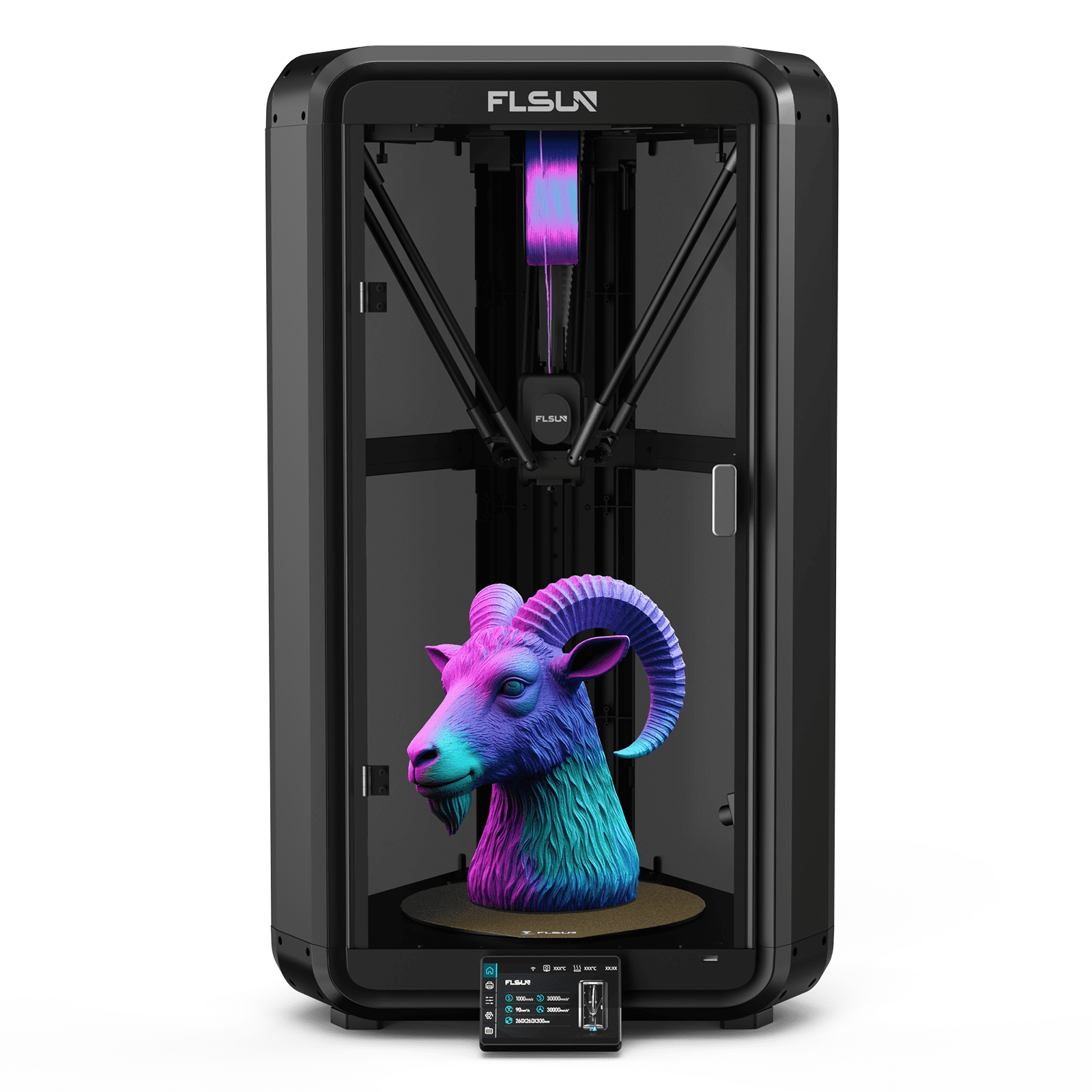 FLSUN T1 Delta 3D Printer - 1000mm/s Ultra-Fast Printing ,30,000mm/s Acceleration, 300C Nozzle FDM 3D Printers with Fully Auto Leveling , 50 Enclosed Chamber