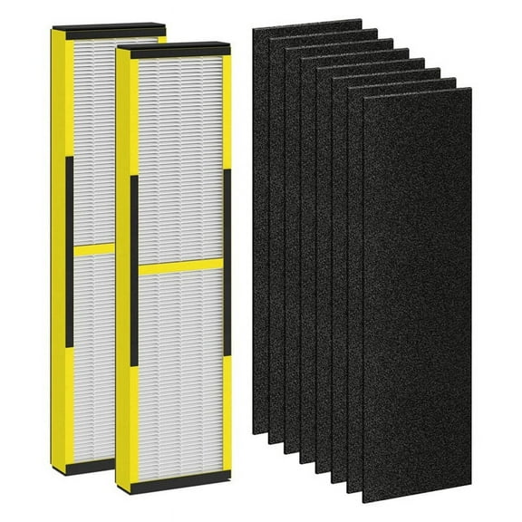 FLT4825 Replacement Filter for Germ Guardian , AC4825 AC4850, 2 True HEPA + 8 Carbon Filters