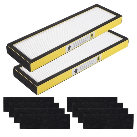 FLT4825 Replacement Filter for Germ Guardian Air Purifier, for AC4825 AC4850, 2 True HEPA + 8 Carbon Filters