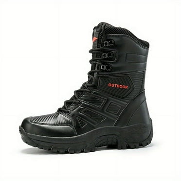 FLTHDD Men‘s All-Season High-Top Boots  Non-Slip  Durable for Outdoor Adventure  Comfortable Lace-Up with Stylish Design Gift