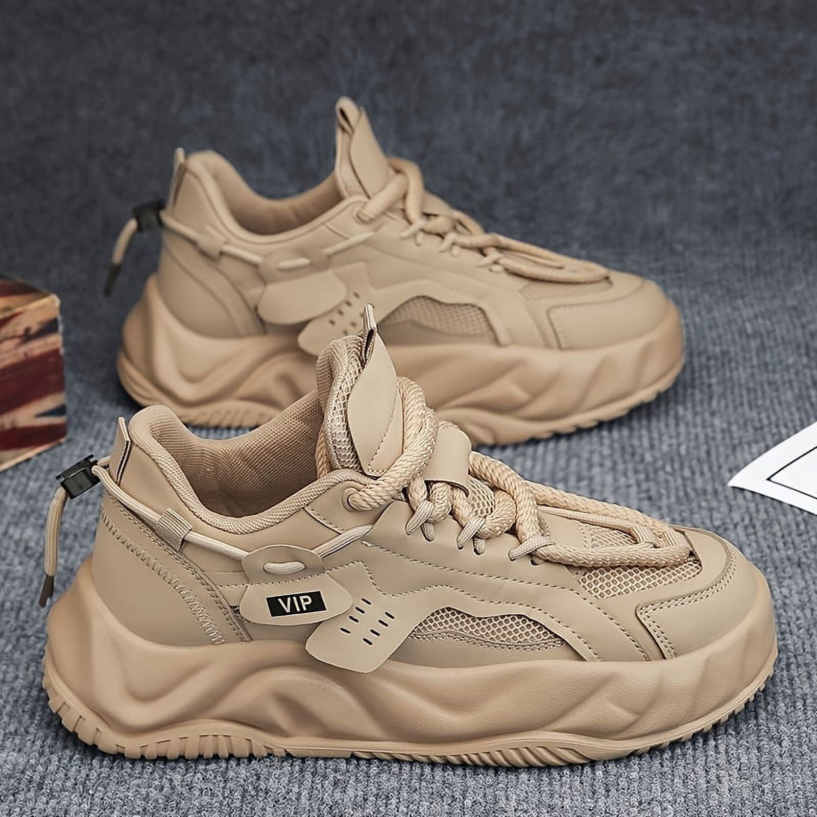 Men's Colour Block Skate Shoes - Comfortable Non-Slip Sneakers With Arch Support, Breathable Mesh