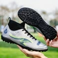 thumbnail image 1 of FLTHDD Men's High-Top Soccer Cleats - Tf Spikes For Outdoor Training & Competition, Non-Slip On Artificial Grass, Lace-Up, All-Season, 1 of 7