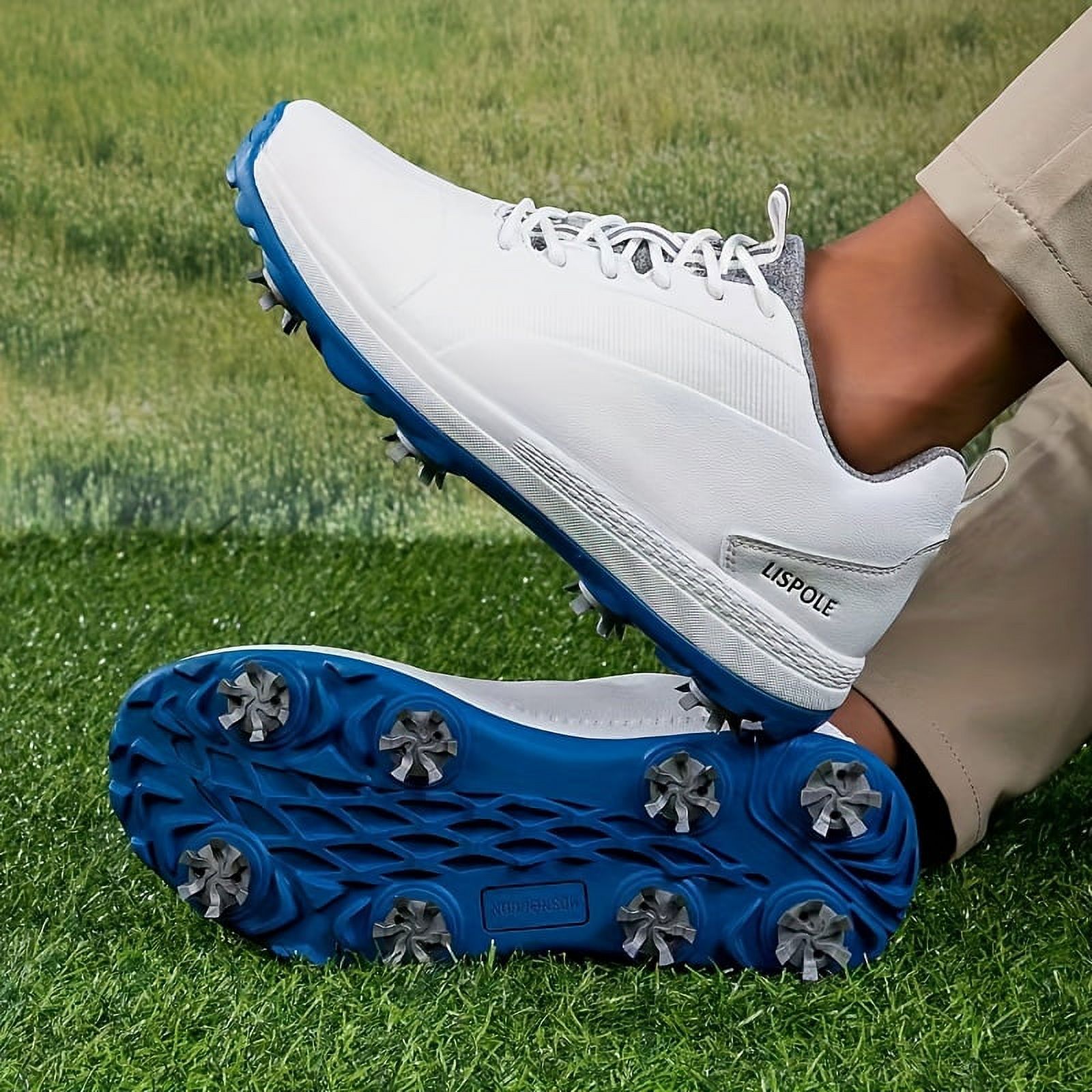 FLTHDD Men‘s Professional Lightweight Golf Shoes with Removable Spike