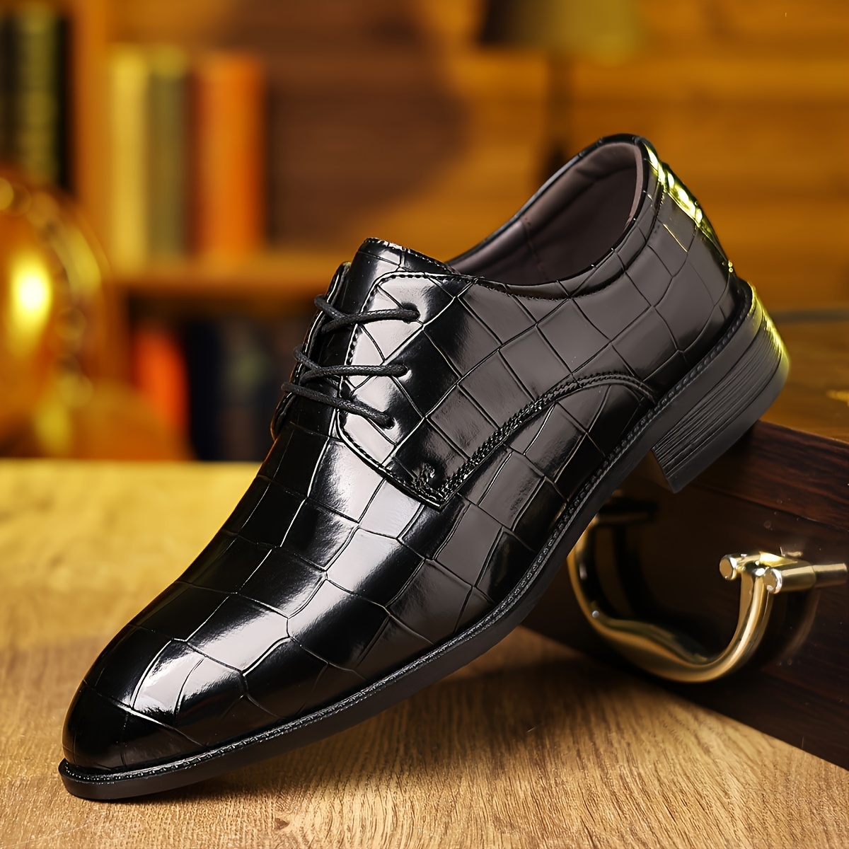 FLTHDD Men‘s Trendy Lace Up Dress Shoes Formal Nonslip Business Shoes