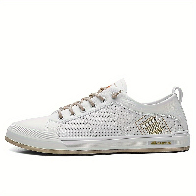 Men's Colour Block Skate Shoes - Comfortable Non-Slip Sneakers With Arch Support, Breathable Mesh