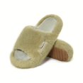 FLTHDD Women‘s House Slippers Fuzzy Platform Slides Faux Fur Fluffy