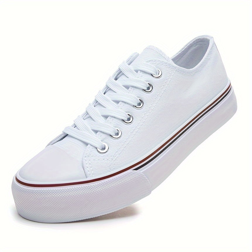 FLTHDD Women‘s Low Top Flat Canvas Sneakers Casual & Breathable Lowtop