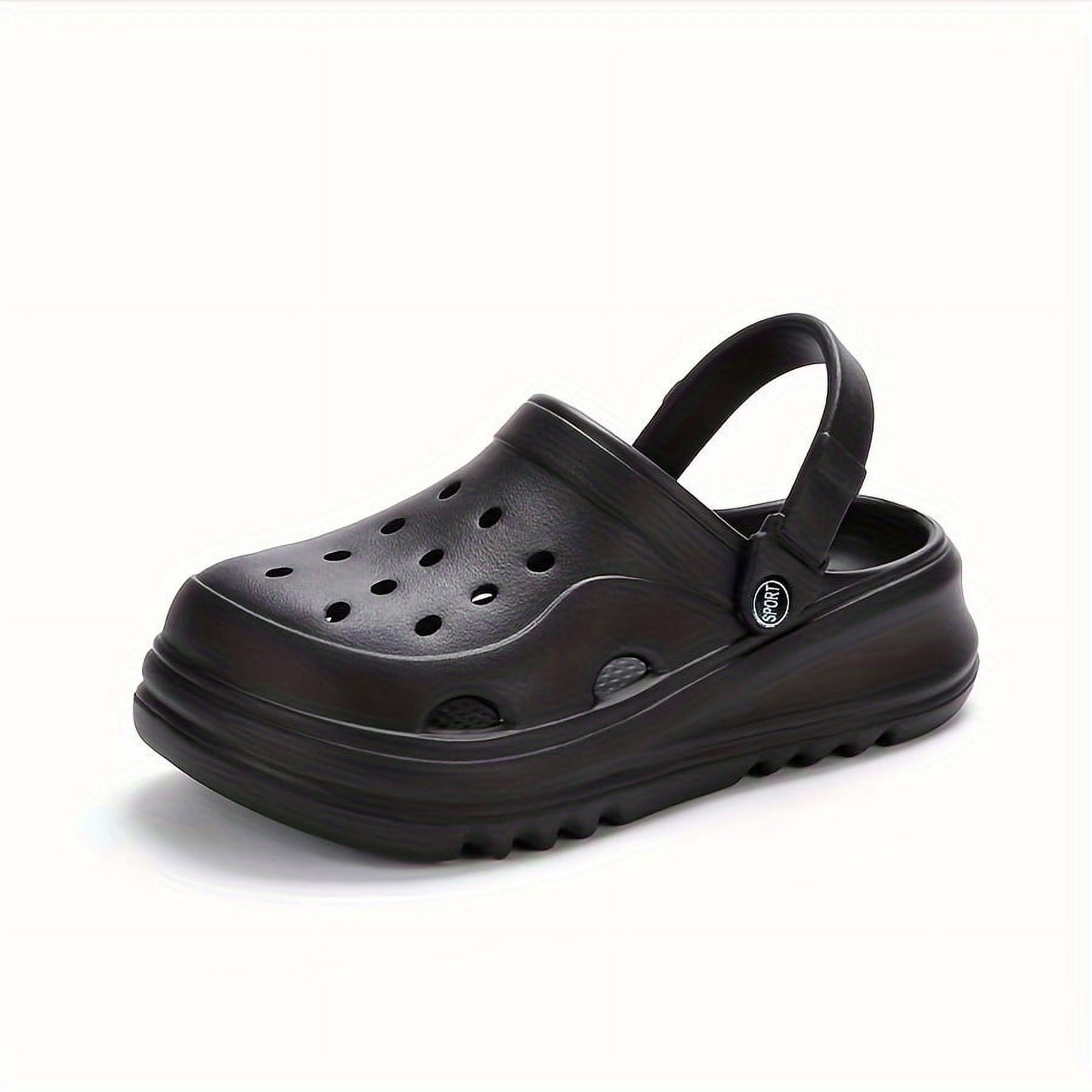 FLTHDD Women‘s Solid Color Platform Clogs Simple Closed Toe Summer